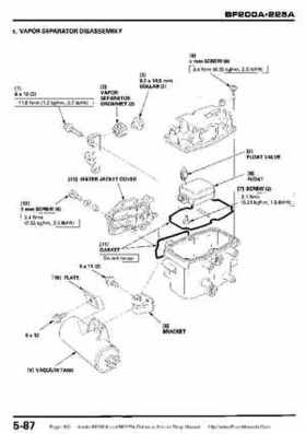 Honda BF200A BF225A Outboard Motors shop manual., Page 190