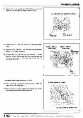 Honda BF200A BF225A Outboard Motors shop manual., Page 196