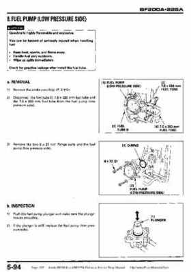 Honda BF200A BF225A Outboard Motors shop manual., Page 197