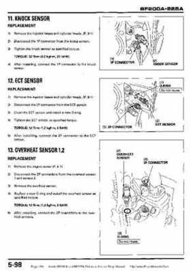 Honda BF200A BF225A Outboard Motors shop manual., Page 201