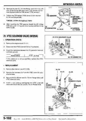 Honda BF200A BF225A Outboard Motors shop manual., Page 205