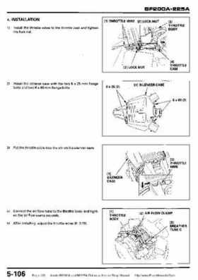 Honda BF200A BF225A Outboard Motors shop manual., Page 209