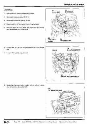 Honda BF200A BF225A Outboard Motors shop manual., Page 227