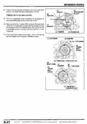 Honda BF200A BF225A Outboard Motors shop manual., Page 251