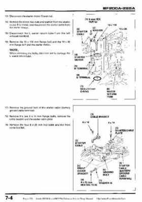 Honda BF200A BF225A Outboard Motors shop manual., Page 255
