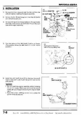 Honda BF200A BF225A Outboard Motors shop manual., Page 259