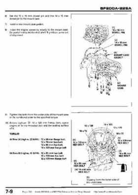 Honda BF200A BF225A Outboard Motors shop manual., Page 260