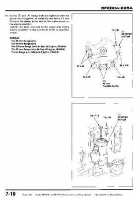 Honda BF200A BF225A Outboard Motors shop manual., Page 261