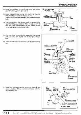 Honda BF200A BF225A Outboard Motors shop manual., Page 262