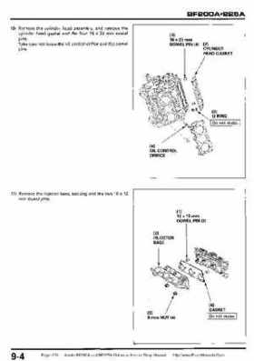 Honda BF200A BF225A Outboard Motors shop manual., Page 276