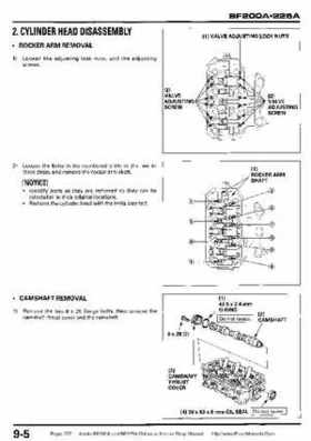 Honda BF200A BF225A Outboard Motors shop manual., Page 277