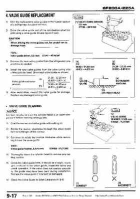 Honda BF200A BF225A Outboard Motors shop manual., Page 289