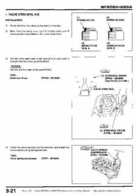 Honda BF200A BF225A Outboard Motors shop manual., Page 293