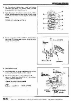 Honda BF200A BF225A Outboard Motors shop manual., Page 295