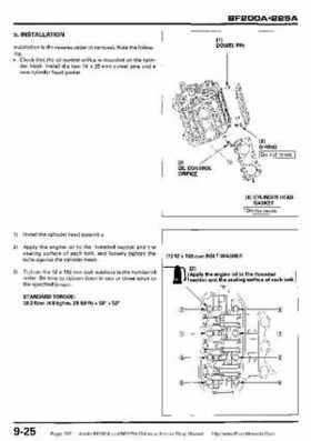 Honda BF200A BF225A Outboard Motors shop manual., Page 297