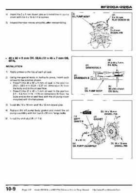 Honda BF200A BF225A Outboard Motors shop manual., Page 307