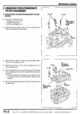 Honda BF200A BF225A Outboard Motors shop manual., Page 310
