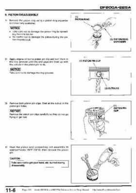 Honda BF200A BF225A Outboard Motors shop manual., Page 313