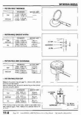 Honda BF200A BF225A Outboard Motors shop manual., Page 315