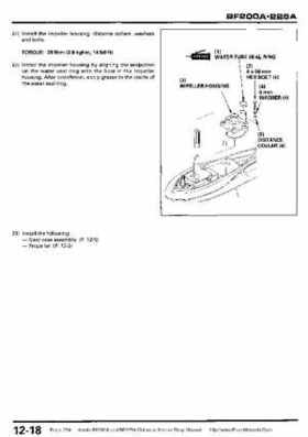 Honda BF200A BF225A Outboard Motors shop manual., Page 354