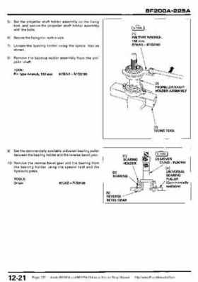 Honda BF200A BF225A Outboard Motors shop manual., Page 357