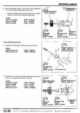 Honda BF200A BF225A Outboard Motors shop manual., Page 371