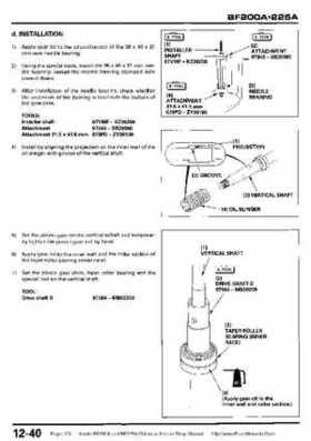 Honda BF200A BF225A Outboard Motors shop manual., Page 376