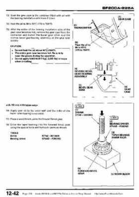 Honda BF200A BF225A Outboard Motors shop manual., Page 378
