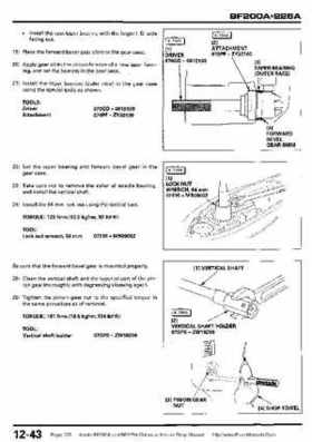 Honda BF200A BF225A Outboard Motors shop manual., Page 379