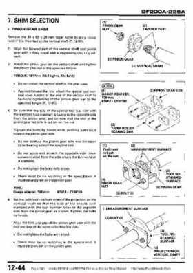 Honda BF200A BF225A Outboard Motors shop manual., Page 380