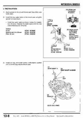 Honda BF200A BF225A Outboard Motors shop manual., Page 403