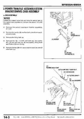 Honda BF200A BF225A Outboard Motors shop manual., Page 408