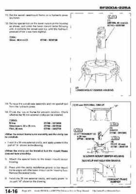 Honda BF200A BF225A Outboard Motors shop manual., Page 421