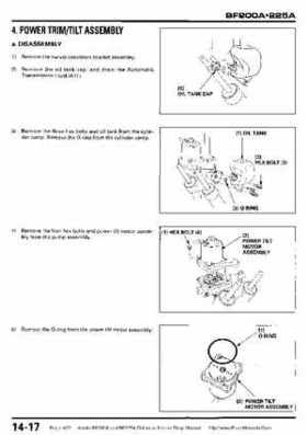 Honda BF200A BF225A Outboard Motors shop manual., Page 422