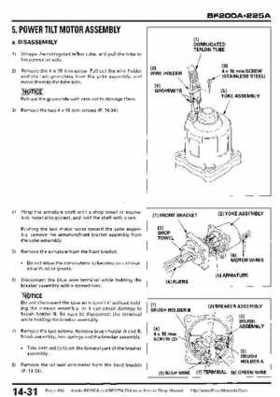 Honda BF200A BF225A Outboard Motors shop manual., Page 436