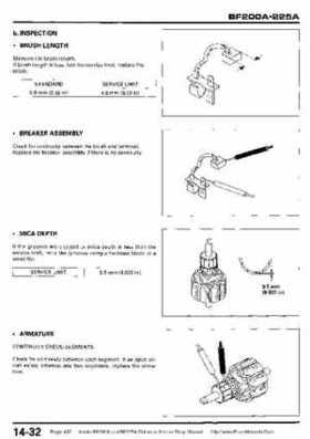 Honda BF200A BF225A Outboard Motors shop manual., Page 437