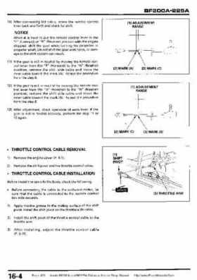 Honda BF200A BF225A Outboard Motors shop manual., Page 455