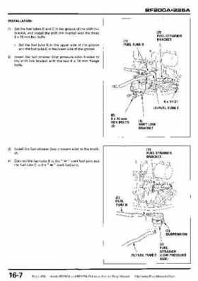 Honda BF200A BF225A Outboard Motors shop manual., Page 458
