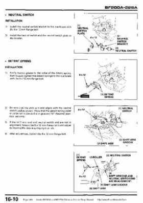 Honda BF200A BF225A Outboard Motors shop manual., Page 461