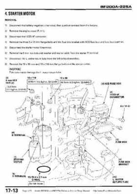 Honda BF200A BF225A Outboard Motors shop manual., Page 475