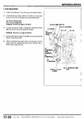 Honda BF200A BF225A Outboard Motors shop manual., Page 482
