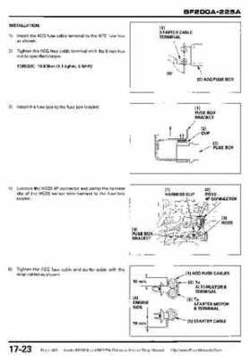 Honda BF200A BF225A Outboard Motors shop manual., Page 485