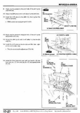 Honda BF200A BF225A Outboard Motors shop manual., Page 489