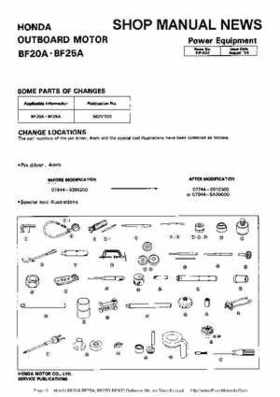 Honda BF20A-BF25A, BF25D-BF30D Outboard Motors Shop Manual., Page 3
