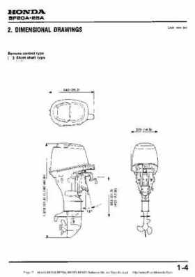 Honda BF20A-BF25A, BF25D-BF30D Outboard Motors Shop Manual., Page 7