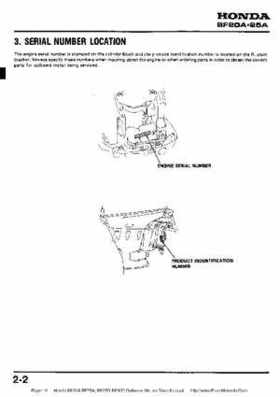 Honda BF20A-BF25A, BF25D-BF30D Outboard Motors Shop Manual., Page 10