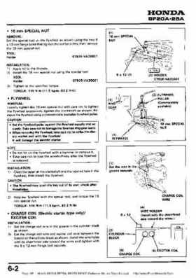 Honda BF20A-BF25A, BF25D-BF30D Outboard Motors Shop Manual., Page 86