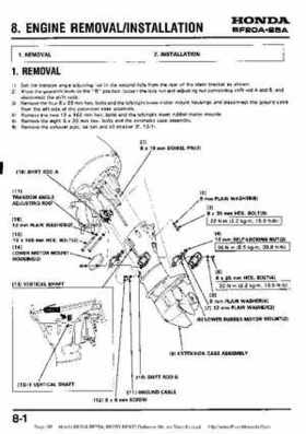 Honda BF20A-BF25A, BF25D-BF30D Outboard Motors Shop Manual., Page 96