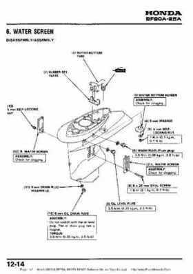Honda BF20A-BF25A, BF25D-BF30D Outboard Motors Shop Manual., Page 142