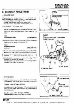 Honda BF20A-BF25A, BF25D-BF30D Outboard Motors Shop Manual., Page 149